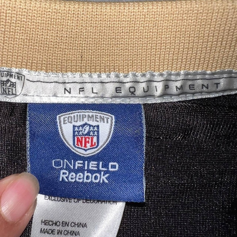 Reebok New Orleans Saints Drew Brees OnField Jersey Youth Sz L Black #9 2-Sided - Picture 8 of 10